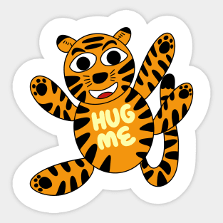 Hug me, Tiger Sticker